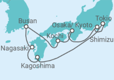 Reiseroute der Kreuzfahrt  Japan, Südkorea - Celebrity Cruises
