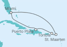 Reiseroute der Kreuzfahrt  Britische Jungferninseln, Sint Maarten Alles Inklusive - Celebrity Cruises