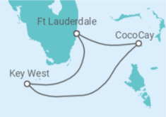 Reiseroute der Kreuzfahrt  USA Alles Inklusive - Celebrity Cruises