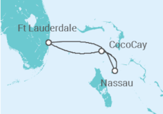 Reiseroute der Kreuzfahrt  Bahamas Alles Inklusive - Celebrity Cruises