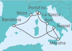 Reiseroute der Kreuzfahrt  Italien, Frankreich Alles Inklusive - Celebrity Cruises
