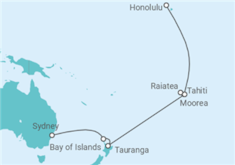 Reiseroute der Kreuzfahrt  Französisch-polynesien, Neuseeland Alles Inklusive - Celebrity Cruises