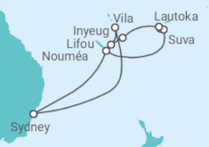 Reiseroute der Kreuzfahrt  Nauru, Fidschi Inseln, Vanuatu Alles Inklusive - Celebrity Cruises