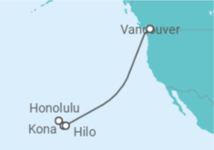 Reiseroute der Kreuzfahrt  Hawaii Alles Inklusive - Celebrity Cruises