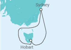 Reiseroute der Kreuzfahrt  Australien Alles Inklusive - Celebrity Cruises