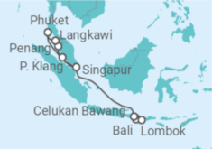 Reiseroute der Kreuzfahrt  Malaysia, Thailand Alles Inklusive - Celebrity Cruises
