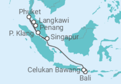 Reiseroute der Kreuzfahrt  Malaysia, Thailand Alles Inklusive - Celebrity Cruises