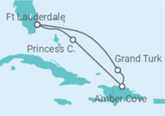 Reiseroute der Kreuzfahrt  Eastern Caribbean with Celebration Key - Princess Cruises