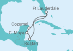 Reiseroute der Kreuzfahrt  Western Caribbean with Mexico - Princess Cruises