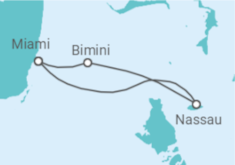 Reiseroute der Kreuzfahrt  Bahamas - Virgin Voyages