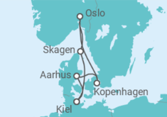 Reiseroute der Kreuzfahrt  Skandinavische Highlights ab Kiel  Alles Inklusive - AIDA