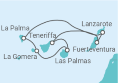 Reiseroute der Kreuzfahrt  Kanaren mit La Gomera  Alles Inklusive - AIDA