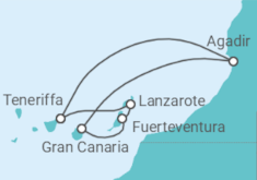 Reiseroute der Kreuzfahrt  Kanaren - Costa Kreuzfahrten