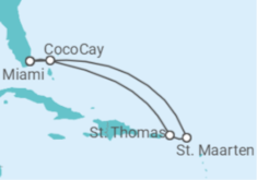Reiseroute der Kreuzfahrt  Sint Maarten, Amerikanische Jungferninseln - Royal Caribbean