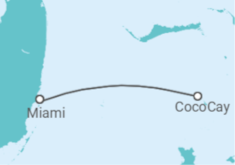 Reiseroute der Kreuzfahrt  USA - Royal Caribbean