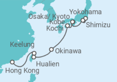 Reiseroute der Kreuzfahrt  Von Yokohama (Japan) nach Hong Kong (China) Alles Inklusive - Celebrity Cruises