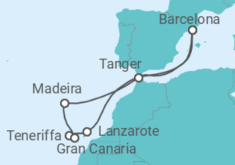Reiseroute der Kreuzfahrt  Kanaren Alles Inklusive - mit flug - Celebrity Cruises