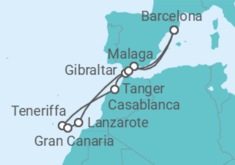 Reiseroute der Kreuzfahrt  Kanaren Alles Inklusive - mit flug - Celebrity Cruises