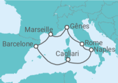 Reiseroute der Kreuzfahrt  Griechenland, Italien, Frankreich, Spanien Alles Inklusive - mit flug - Celebrity Cruises