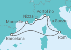 Reiseroute der Kreuzfahrt  Italien, Frankreich Alles Inklusive - mit flug - Celebrity Cruises