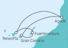Reiseroute der Kreuzfahrt  Kanaren - Costa Kreuzfahrten