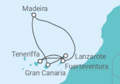 Reiseroute der Kreuzfahrt  Kanaren - Costa Kreuzfahrten