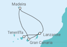Reiseroute der Kreuzfahrt  Kanaren - Costa Kreuzfahrten