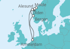 Reiseroute der Kreuzfahrt  Norwegen Alles Inklusive - Celebrity Cruises