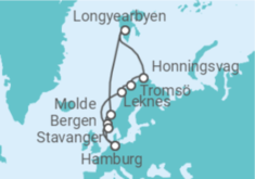 Reiseroute der Kreuzfahrt  Norwegen Alles Inklusive - MSC Cruises