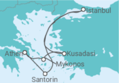Reiseroute der Kreuzfahrt  Griechenland, Türkei - mit flug - Royal Caribbean