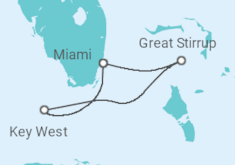 Reiseroute der Kreuzfahrt  USA - NCL Norwegian Cruise Line