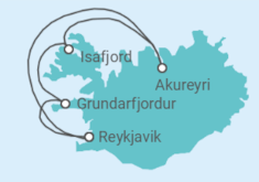 Reiseroute der Kreuzfahrt  Island - Celebrity Cruises