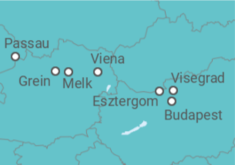Reiseroute der Kreuzfahrt  Highlights der Ostseeküste ab Warnemünde - AIDA