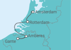 Reiseroute der Kreuzfahrt  Westeuropa-Highlights ab Hamburg 1 - AIDA
