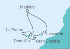 Reiseroute der Kreuzfahrt  Kanaren Alles Inklusive - Costa Kreuzfahrten