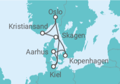 Reiseroute der Kreuzfahrt  Orient ab Dubai 2 - AIDA