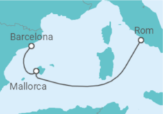 Reiseroute der Kreuzfahrt  Spanien - MSC Cruises