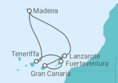Reiseroute der Kreuzfahrt  Kanaren - Costa Kreuzfahrten