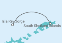 Reiseroute der Kreuzfahrt  King George Island to King George Island - Silversea