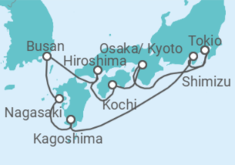 Reiseroute der Kreuzfahrt  Japan, Südkorea - Celebrity Cruises