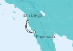 Reiseroute der Kreuzfahrt  Mexiko - Disney Cruise Line