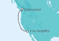 Reiseroute der Kreuzfahrt  Alaska - Royal Caribbean