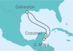 Reiseroute der Kreuzfahrt  5 DAY WESTERN CARIBBEAN CRUISE - Carnival Cruise Line