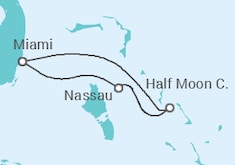 Reiseroute der Kreuzfahrt  4 Day Bahamas Itinerary - Carnival Cruise Line