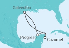 Reiseroute der Kreuzfahrt  5 DAY WESTERN CARIBBEAN CRUISE - Carnival Cruise Line