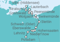 Reiseroute der Kreuzfahrt  Potsdam • Ostseeinseln • Stralsund - Nicko Cruises