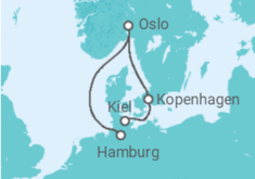 Reiseroute der Kreuzfahrt  Kurzreise mit Oslo & Kopenhagen II - Mein Schiff