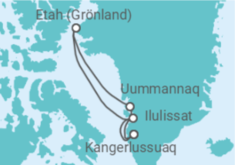 Reiseroute der Kreuzfahrt  Expedition Kanadische Arktis und Nordgrönland - Wunder und Wagnis des hohen Nordens - Hapag-Lloyd Cruises