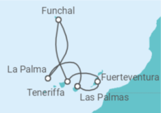 Reiseroute der Kreuzfahrt  7 Nächte - Kanaren mit Madeira III - Mein Schiff