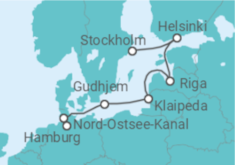 Reiseroute der Kreuzfahrt  Geheimtipps und Klassiker des Mare Balticum - Hapag-Lloyd Cruises